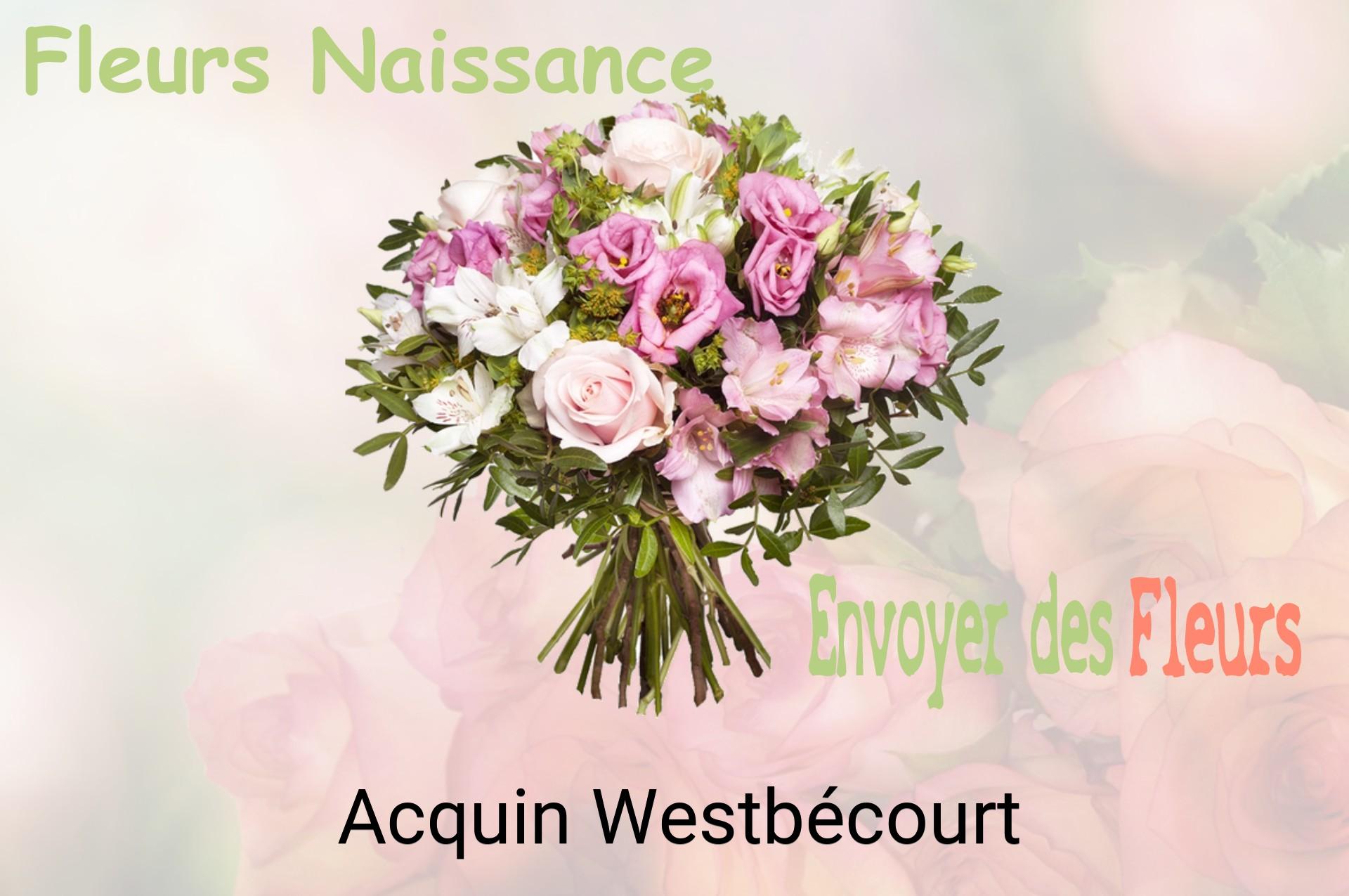 Bouquet de fleurs de naissance livré à Acquin-Westbécourt