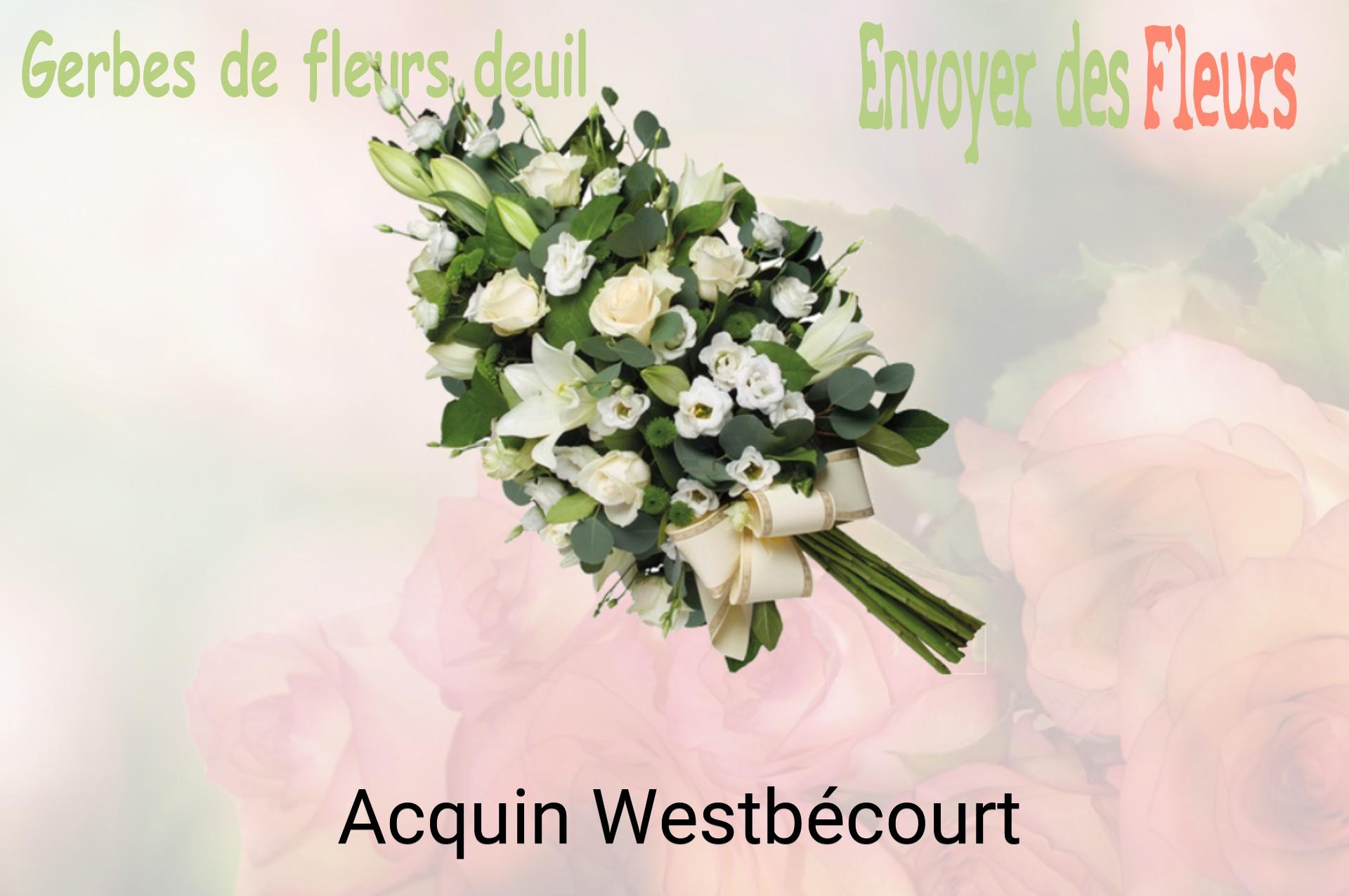 Gerbe de fleurs de deuil livrée à Acquin-Westbécourt